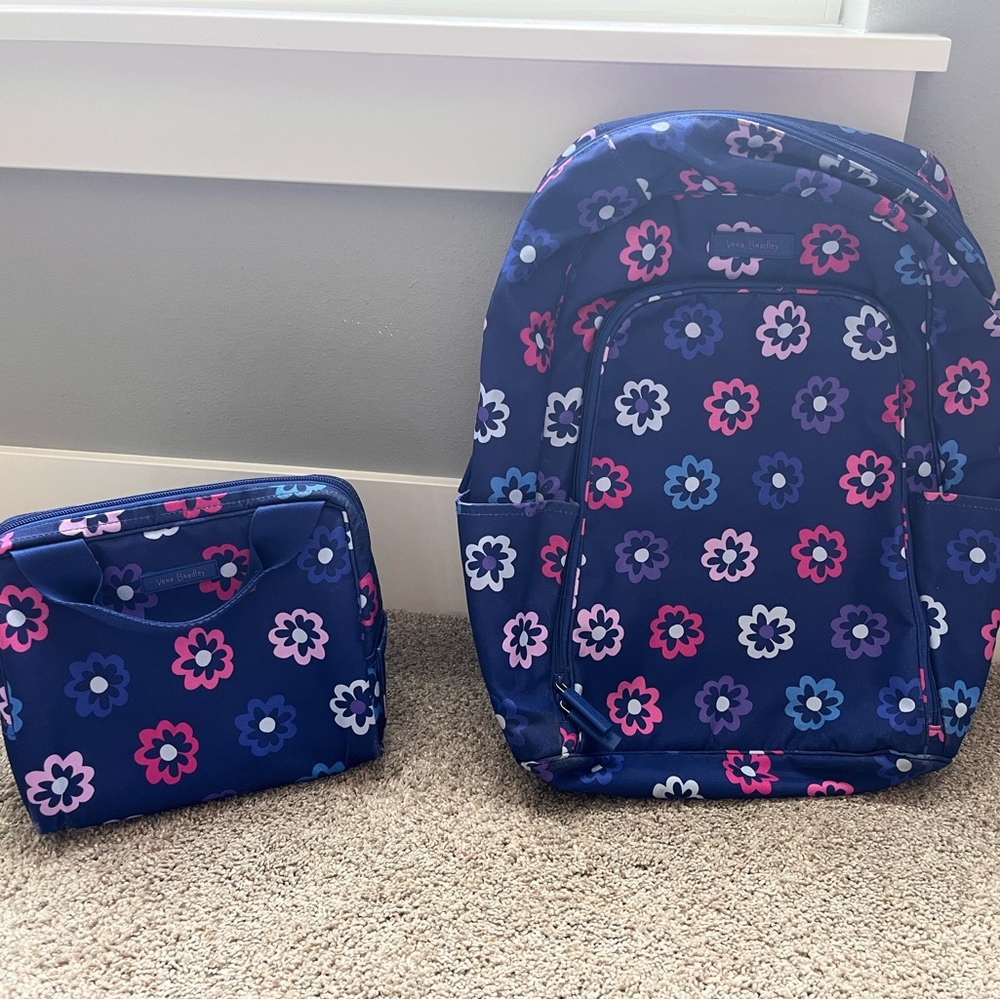 Vera Bradley Backpack and Lunch Box Set
